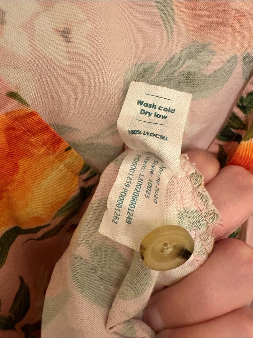 Marine Layer Camila Dress Orange Fruit Print Mini S - Picture 7 of 8